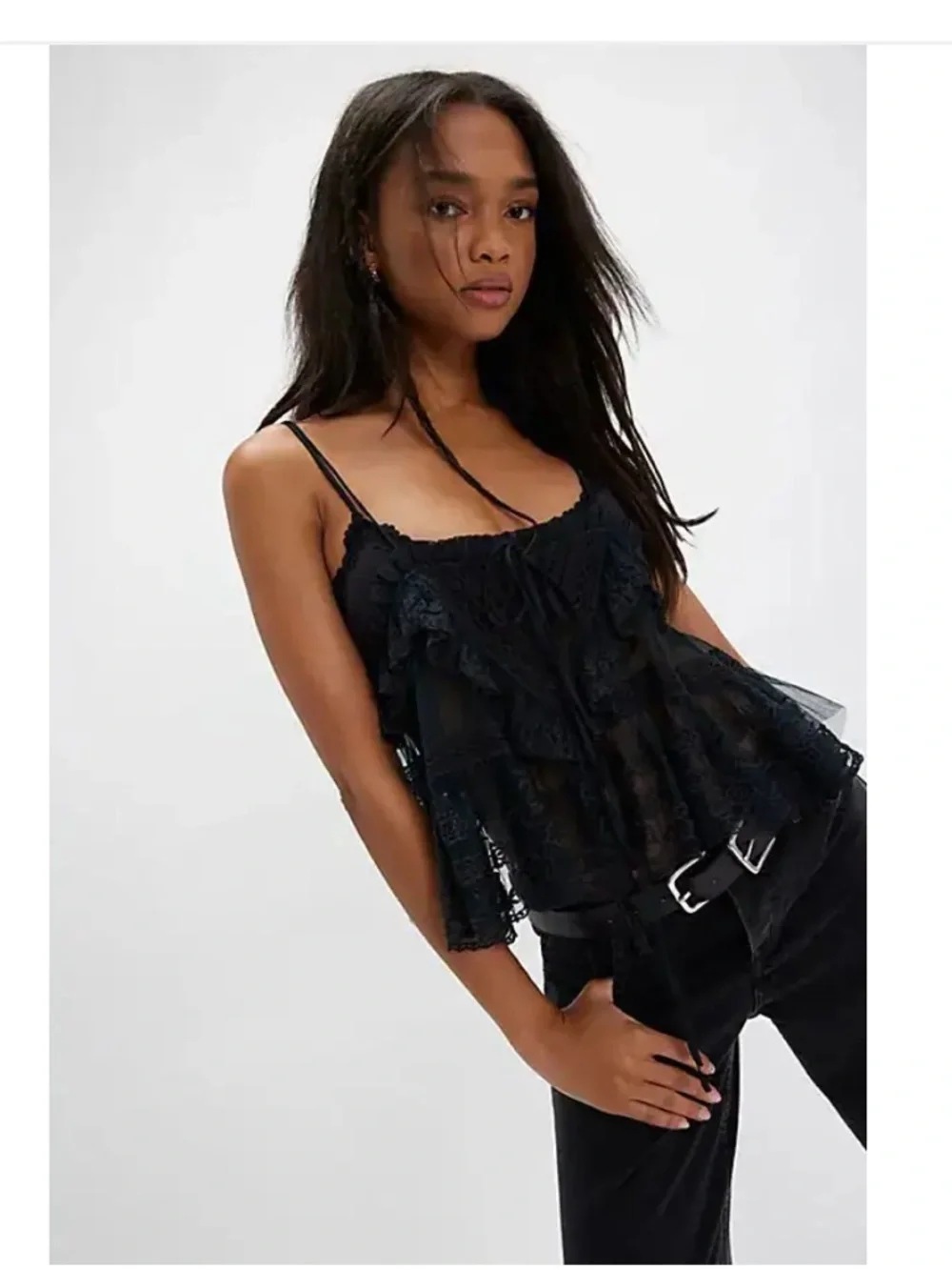 Free People Sofia Mesh Tank- size XL